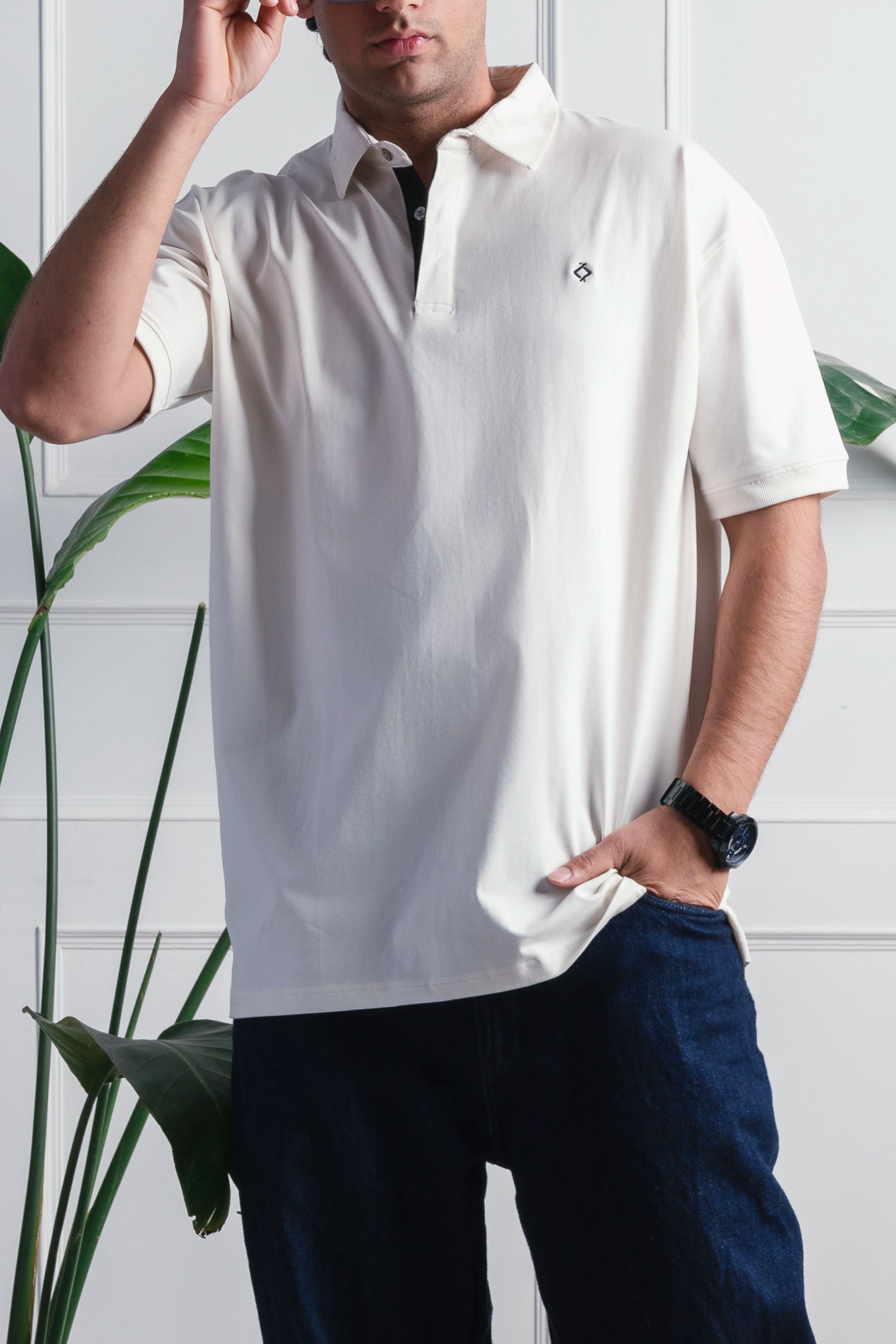 Officially Casual White Polo Tee