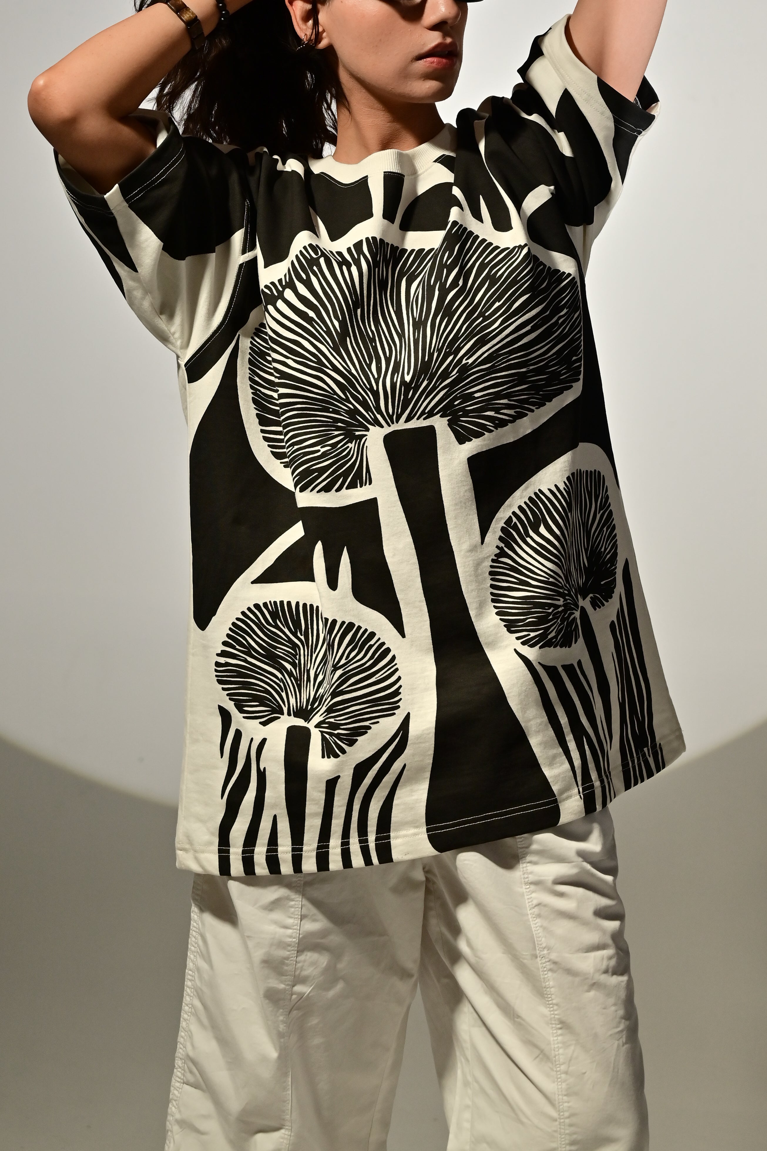 Mushroom Head Black Tee