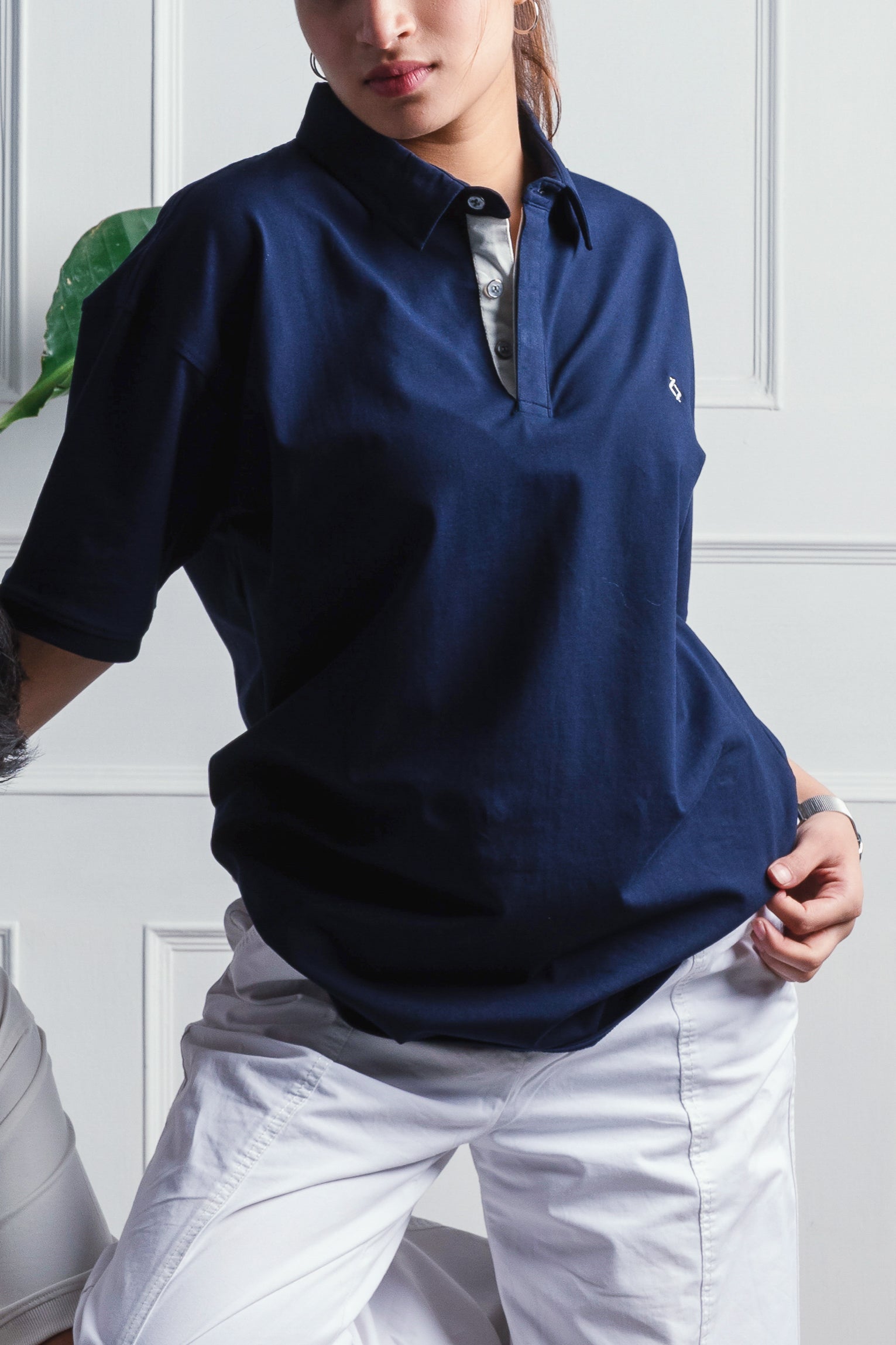 Officially Casual Navy Blue Polo Tee