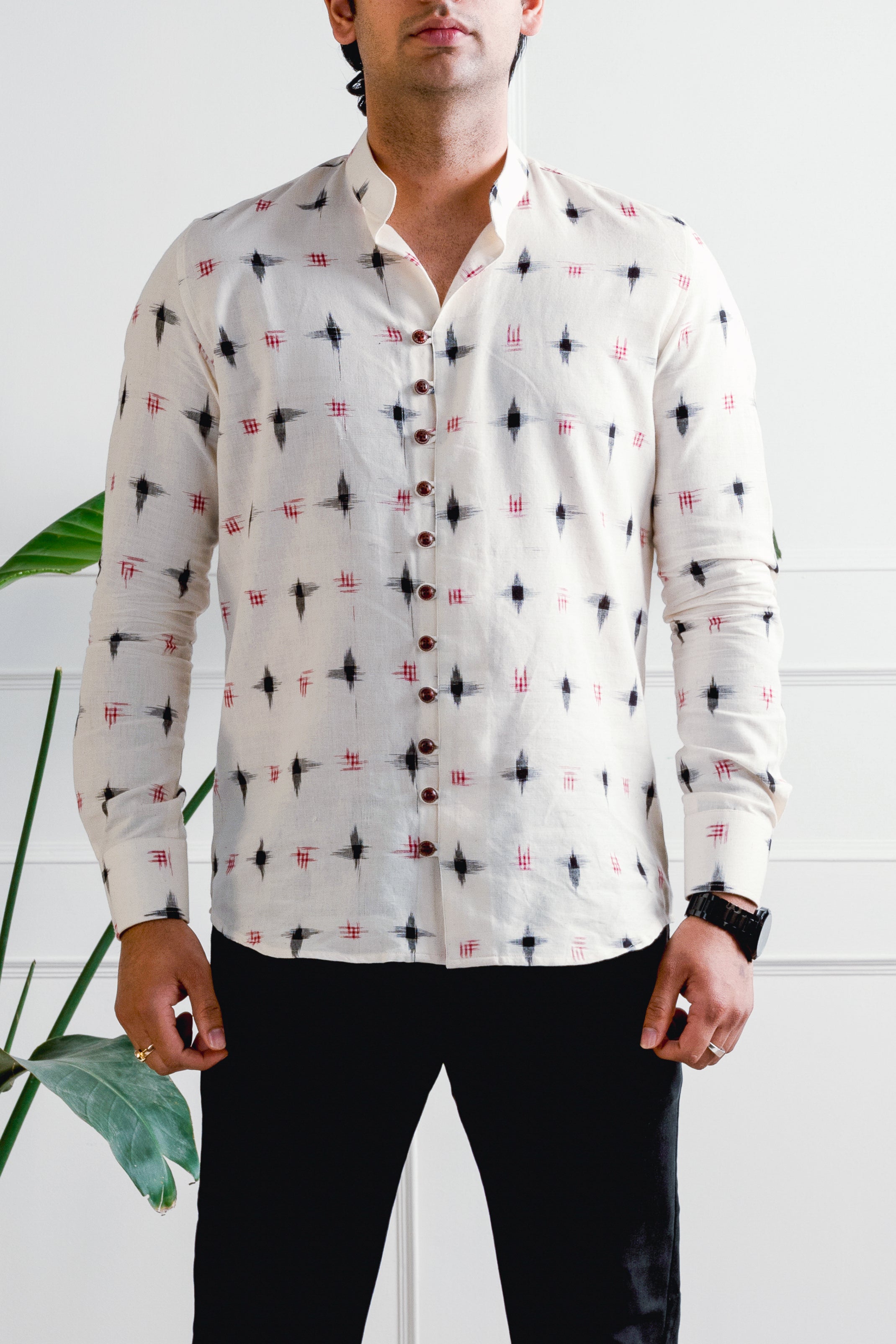 Movement Ikkat White Shirt