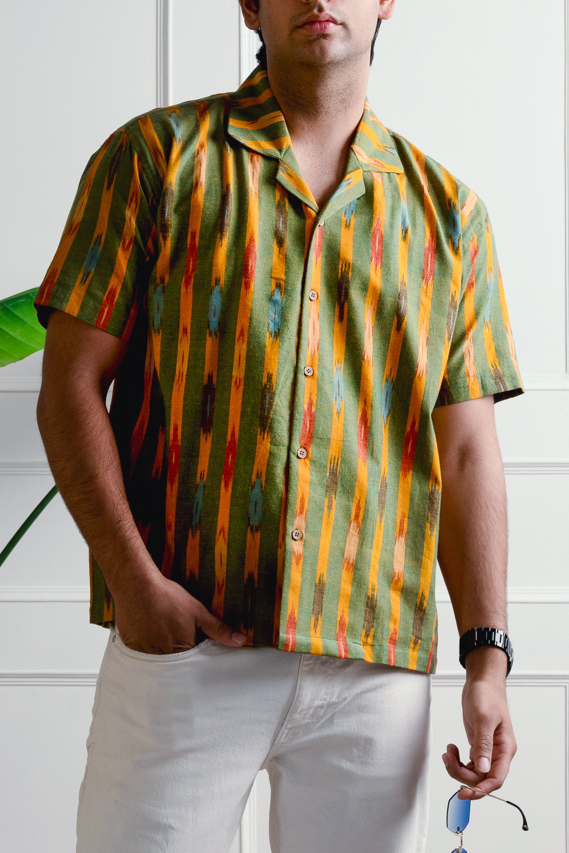 Almost Forrest Printed Green Shirt