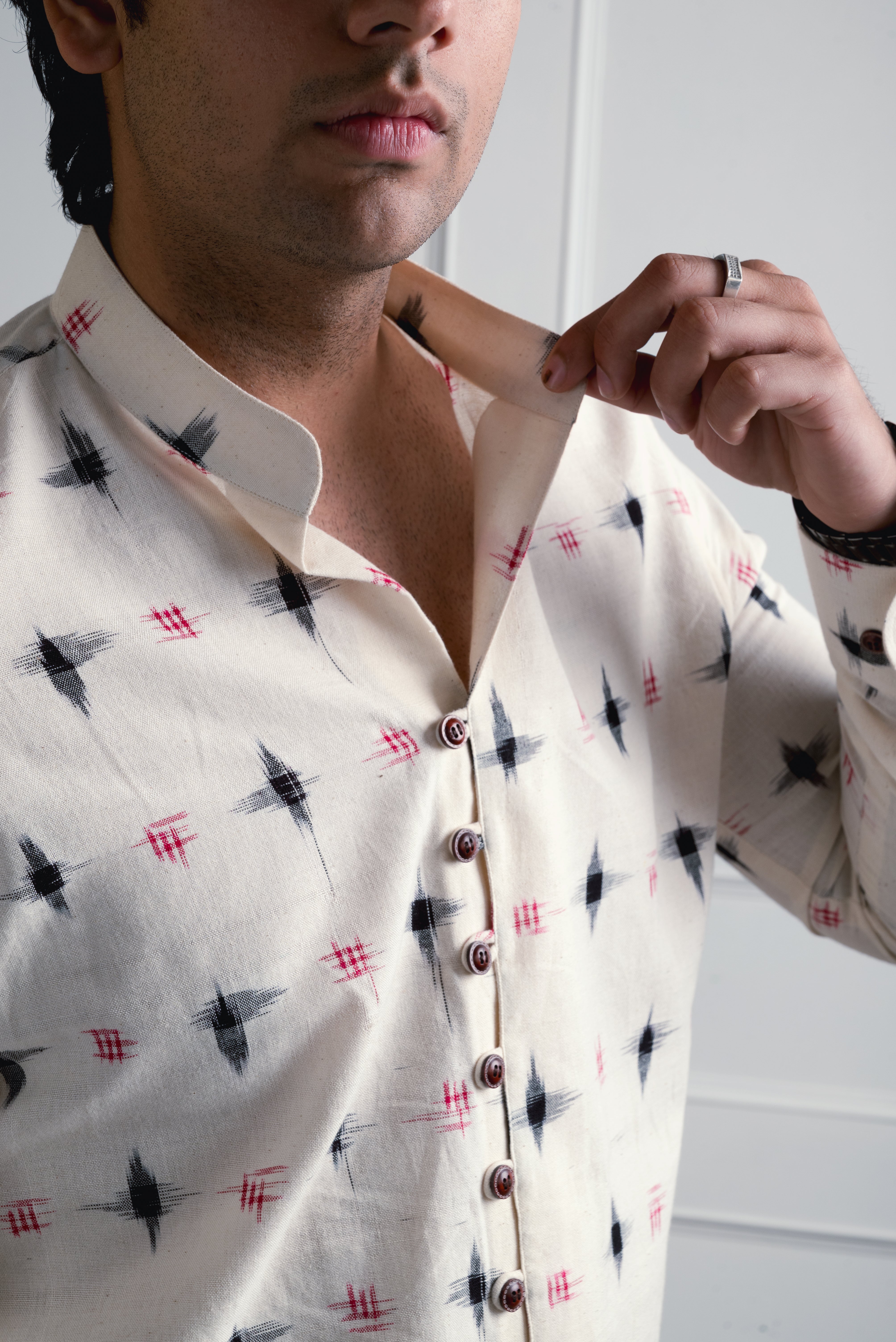 Movement Ikkat White Shirt