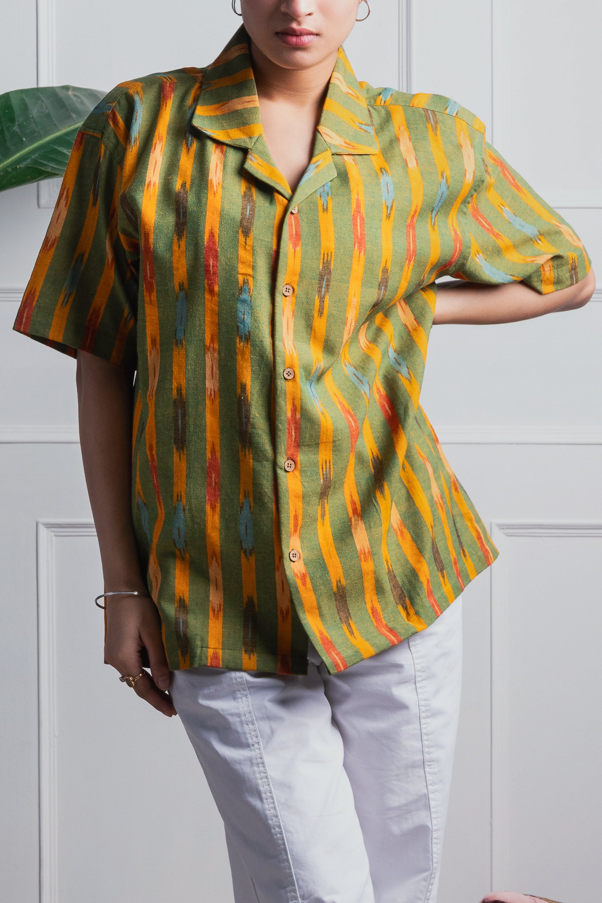 Almost Forrest Printed Green Shirt