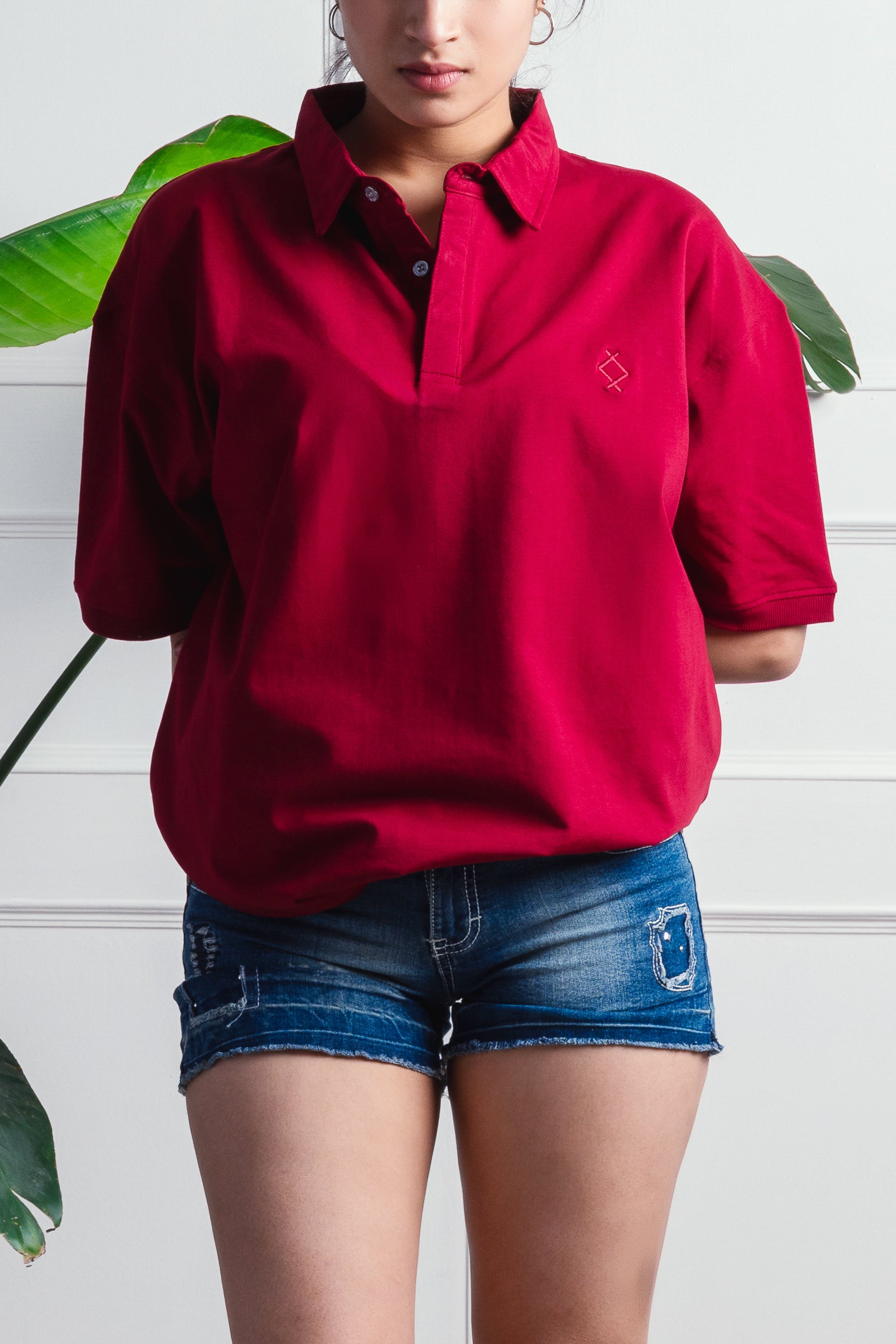 Officially Casual Maroon Polo Tee