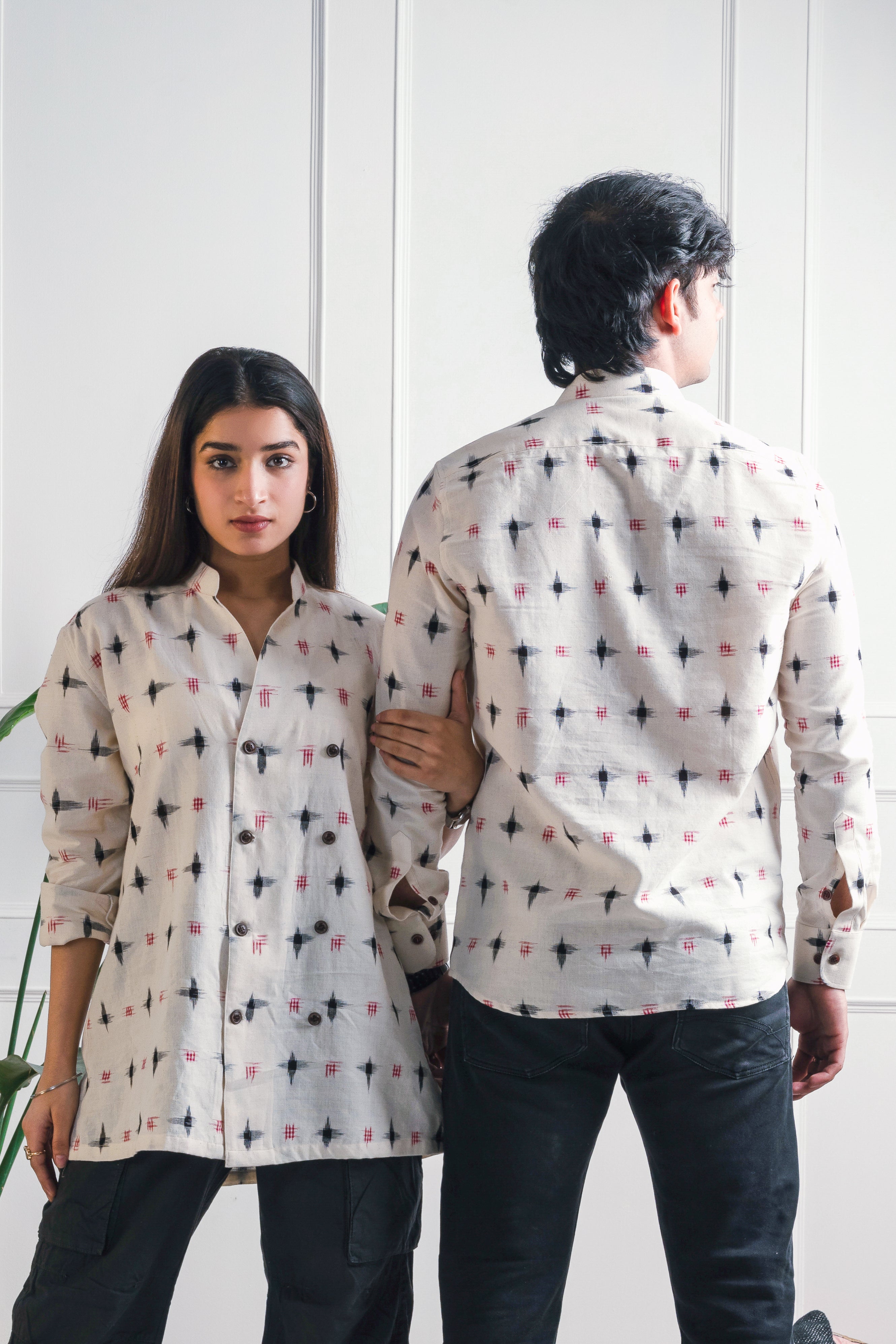 Movement Ikkat White Shirt