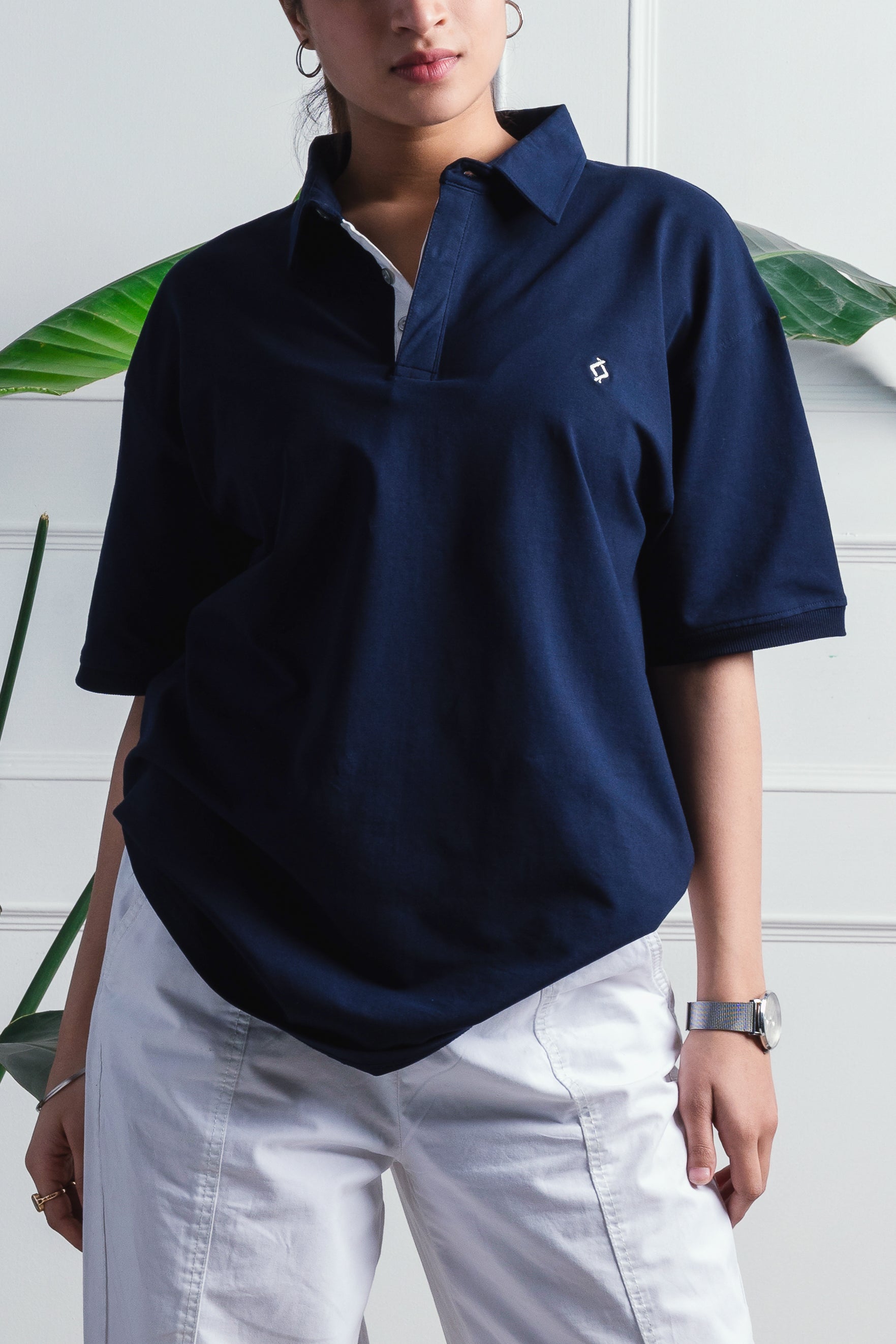 Officially Casual Navy Blue Polo Tee