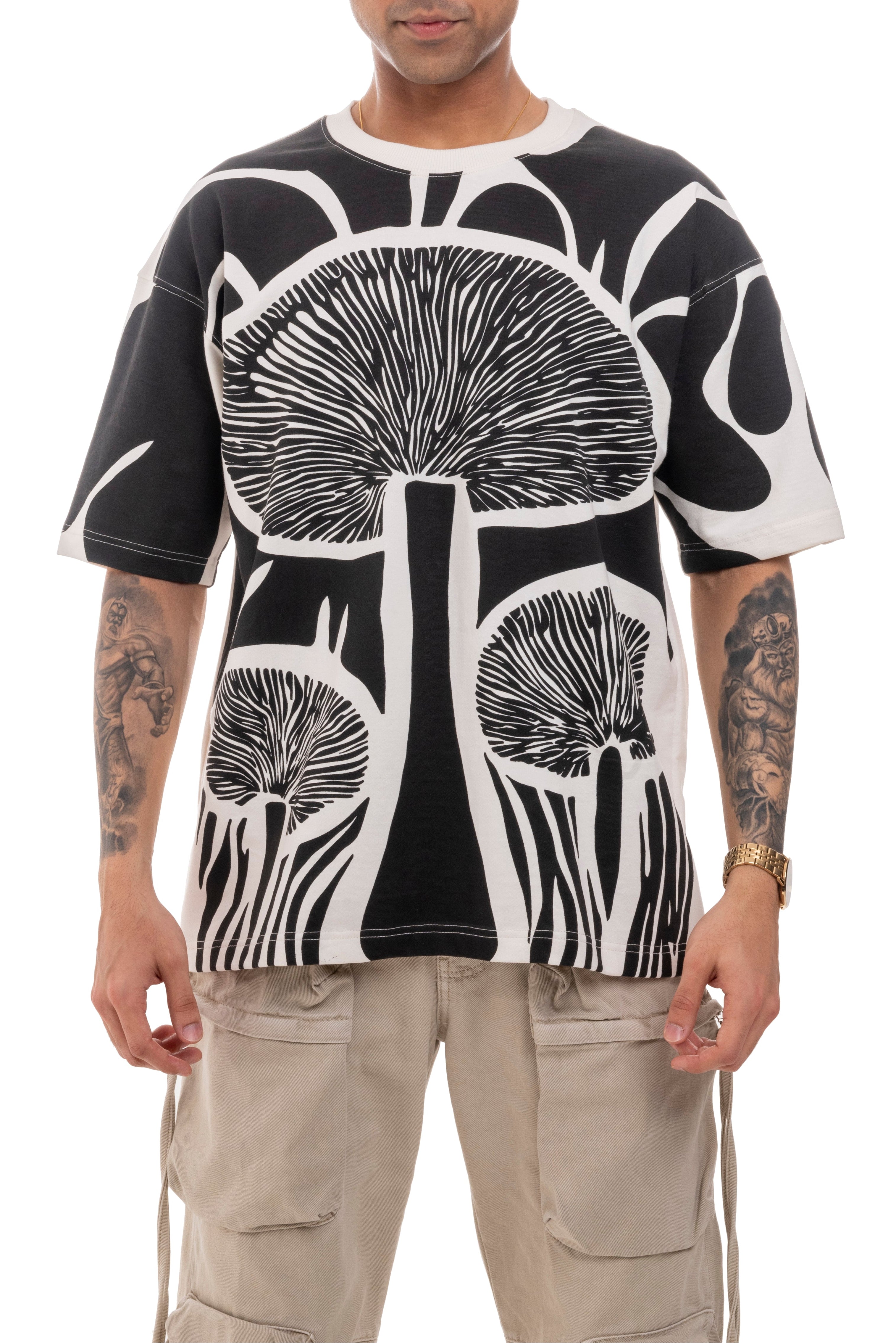 Mushroom Head Black Tee