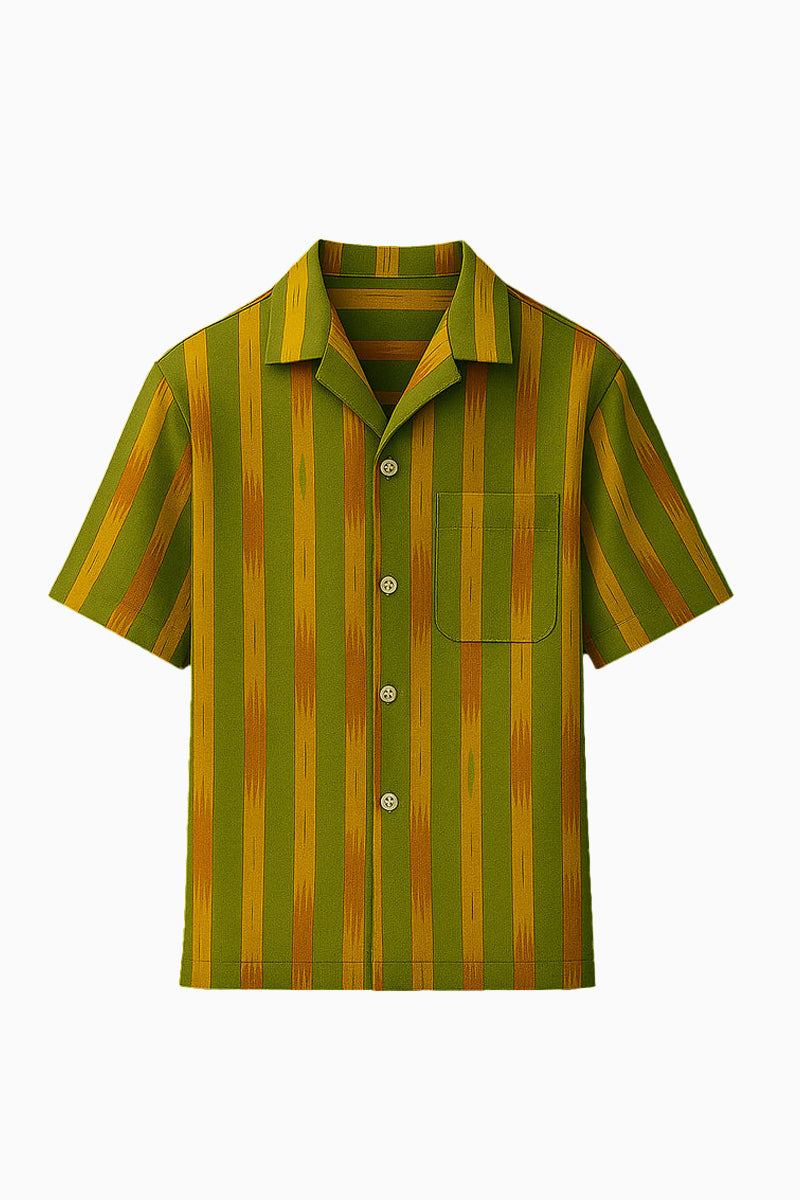 Almost Forrest Printed Green Shirt